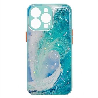 Pattern Printing Scratch-resistant TPU + PC Epoxy Hybrid Phone Case Cover for iPhone 13 Pro Max 6.7 inch