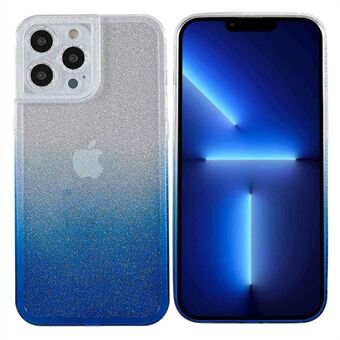 For iPhone 13 Pro Max  Phantom Series Gradient Color Soft TPU Cover Phone Case with Separable Glittering Plate
