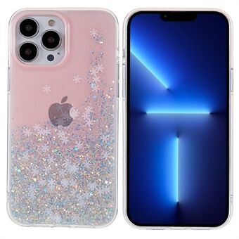 DFANS For iPhone 13 Pro Max  Snowflake Glittery Powder Anti-scratch Hybrid PC + TPU Phone Case Cover