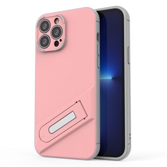 For iPhone 13 Pro Max  Built-in Kickstand PC+TPU Phone Case Anti-fall Wear-resistant Mobile Phone Cover