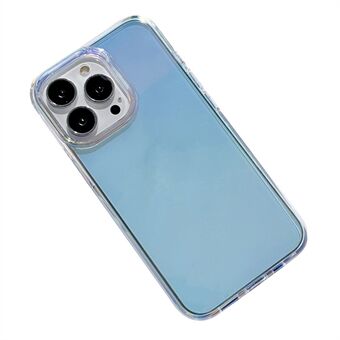 För iPhone 13 Pro Max 6,7 tums galvaniseringsgradient telefonfodral Smalt skyddande mobiltelefonskal - blå