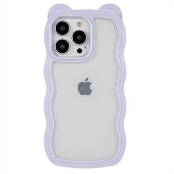 För iPhone 13 Pro Max  Cute Bear Ear Decor Avtagbar 2-i-1 PC+TPU-telefonfodral Smartphonefodral