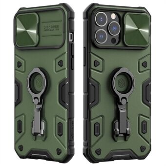 NILLKIN CamShield Armor Pro -fodral för iPhone 13 Pro Max , hård PC Mjuk TPU Slagtålig skyddsöverdrag med roterande stativ
