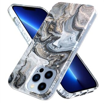 För iPhone 13 Pro Max  GW18 IMD Marble Pattern PC+TPU-fodral Skyddande telefonskal
