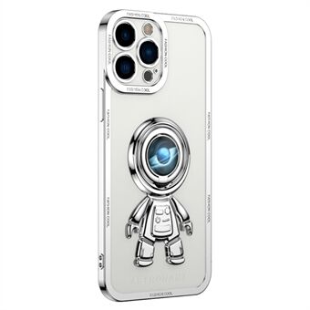 YOOBAO Stötsäkert TPU-telefonfodral för iPhone 13 Pro Max , Planet Lightning Spaceman-telefonfodral Stativ med bilmonterad metallplåt