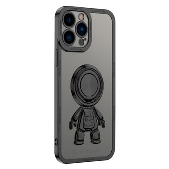 YOOBAO TPU telefonfodral för iPhone 13 Pro Max  Spaceman Design Galvaniserad stativ Anti-droppskydd med bilmonterad metallplåt