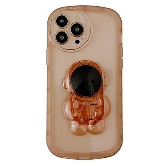 För iPhone 13 Pro Max 6,7 tum Candy Color TPU-telefon Fallsäkert skal Astronaut Kickstand Design Skyddsfodral
