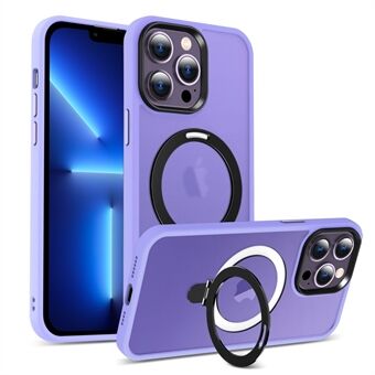För iPhone 13 Pro Max 6,7 tum Magnetic Invisible Kickstand Telefonfodral PC+TPU Drop Protection Cover Kompatibel med MagSafe