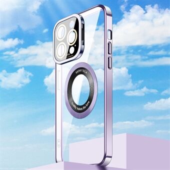 För iPhone 13 Pro Max Soft TPU galvanisering telefonfodral Kickstand magnetiskt skydd med linsfilm