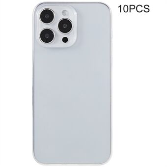 10 st 0,8 mm telefonfodral för iPhone 13 Pro Max, vattenstämpelfritt Ultratunt mjukt TPU transparent skal