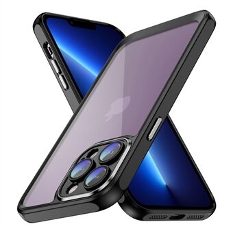 För iPhone 13 Pro Max genomskinligt telefonfodral Akryl+TPU Hybrid Stötsäkert skal med kameralinsskydd