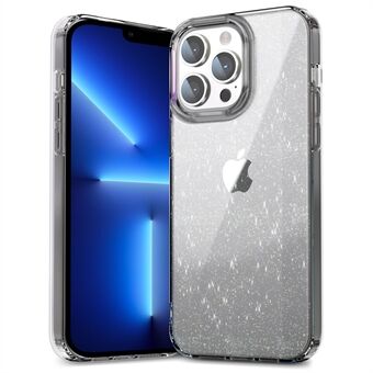 Bakfodral för iPhone 13 Pro Max 6,7 tum PC+TPU Glitter Powder Clear IMD Mobiltelefonskal