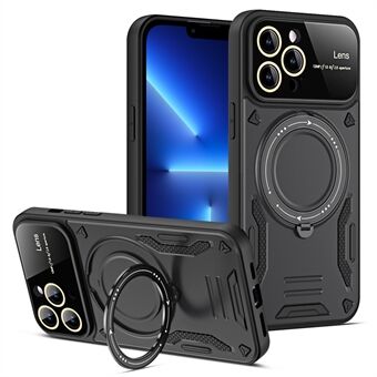 Fallskyddsfodral för iPhone 13 Pro Max 6,7 tum Kompatibel med MagSafe PC+TPU Kickstand telefonskydd