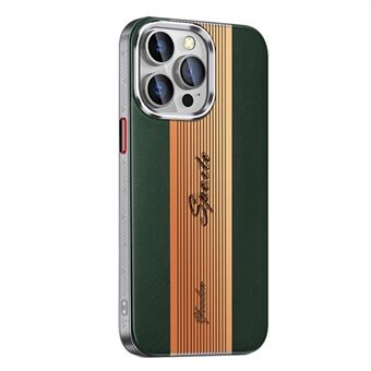 För iPhone 13 Pro Max PU-läderbelagd TPU-skal Skal Laser Gradient Design Mobiltelefonfodral