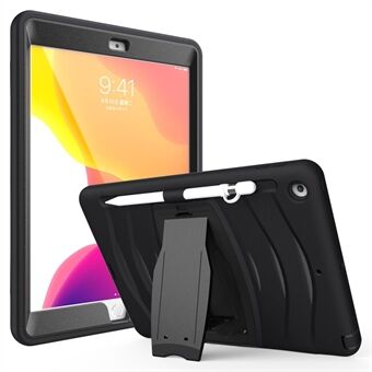 Hård PC + Silicone Skin Tablet Fodral med Kickstand + Pen Slot för iPad (2021) / (2020) / (2019)
