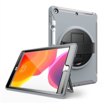 360° vridbart Kickstand PC + TPU Tablet Back Shell med handrem för iPad (2021) / (2020) / (2019)