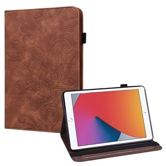 Stand Design Cover Imprint Blommönster Läder Tablettfodral för iPad (2021) / (2020) / (2019)