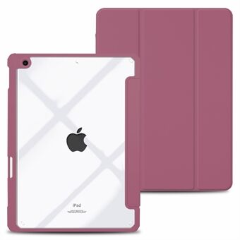 Trifold Stand Auto Sleep / Wake Tablet-fodral för iPad (2021) / (2020) / (2019), PU-läder + akryl + TPU-skyddsfodral