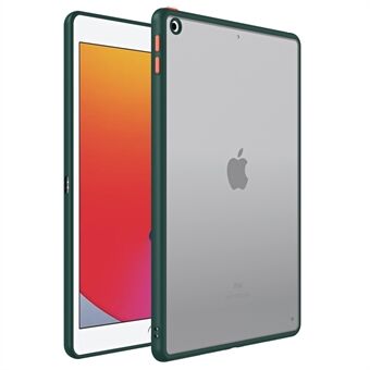 För iPad 10.2 (2021) / (2020) / (2019) Frostat transparent baksida PC+TPU Kontrastfärgad surfplatta