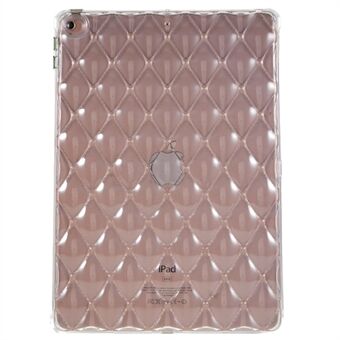 För iPad 10.2 (2021) / (2020) / (2019) Airbag Diamond Texture Anti-drop Cover Mjuk TPU genomskinlig surfplatta