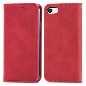 Auto-absorbed Vintage Skin Feeling PU Leather Phone Case for iPhone 6 / iPhone 6S / iPhone 7 / iPhone 8 / iPhone SE 2020/2022