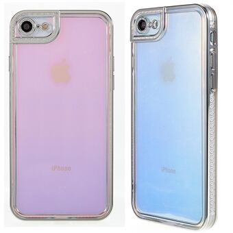 For iPhone 7 / iPhone 8 / iPhone SE 2020/2022, Slim Case Shockproof Soft TPU Phone Shell Electroplated Protective Cover Decorated with Rhinestone