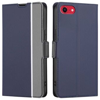 For iPhone 7 / iPhone 8 / iPhone SE 2020/2022, Twill Texture PU Leather+TPU Ultra-slim Phone Shell Anti-scratch Anti-fall Stand Card Holder Design Cover