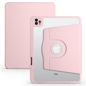 För iPad Pro 11 (2020) / (2021) / (2022) / iPad Air (2020) / (2022) Rotary Kickstand Tablet Case PU Läder + Akryl Skyddsfodral