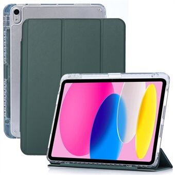 För iPad Air (2020) / (2022) Trifold Stand Tablet-fodral PU-läder Auto Sleep / Wake-skyddsskydd med litet låsspänne