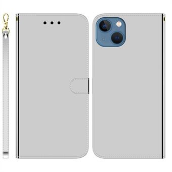 Spegelliknande Surface Phone Case för iPhone 14 , Folio Flip PU Stand Plånboksstil Mobiltelefonskydd