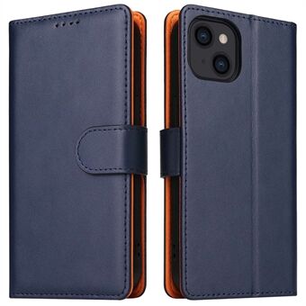 För iPhone 14  Stand plånboksdesign PU-läderfodral Folio Flip Phone Protector Shell