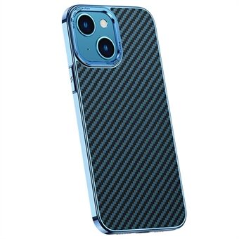 Carbon Fiber Slim Case för iPhone 14 s PU-läderbelagd skyddsfodral Anti-Drop TPU+PC telefonfodral