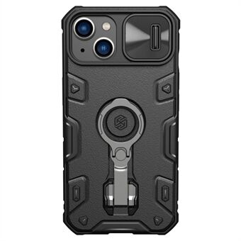 NILLKIN för iPhone 14 CamShield Armor Pro Magnetisk telefonfodral Ringhållare Ring Stativ med skjutbart kameraskydd