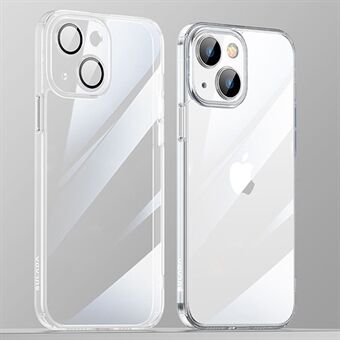 SULADA Crystal Steel Series för iPhone 14 TPU + härdat glas Fallsäkert skal Linsskydd Bakfodral