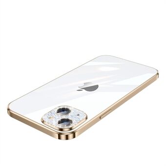 SULADA Glad Eye Series för iPhone 14 Rhinestone Decor Elektroplering TPU Telefonfodral Härdat glas Helt Kameralinsskydd Transparent skal