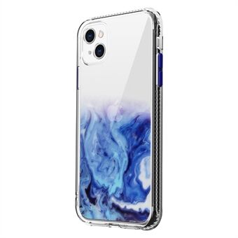 För iPhone 14 Snyggt marmormönster akryl + TPU telefonfodral Droppsäkert skyddsfodral