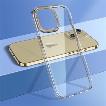 För iPhone 14 Scratch skyddande skal, kristallklart telefonskydd Kameraskyddsram Hårt PC-bakfodral
