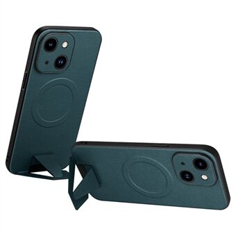 SULADA Star Series för iPhone 14 Kickstand PU-läderbelagd PC + TPU-fodral Anti-dropp telefonfodral Kompatibel med MagSafe