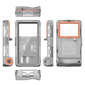 SHELLBOX 15M Undervattens IPX8 vattentätt dykfodral för iPhone 14 Series / 13 Series / 12 Series Full Body Phone Shell II med anti-förlorat rep