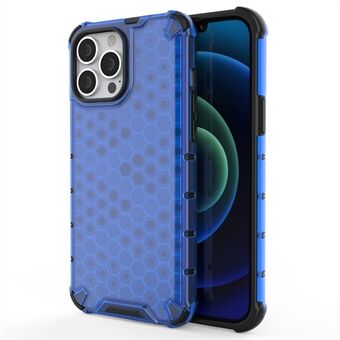 För iPhone 14 Pro  Honeycomb Textured Phone Case Enhanced Corners TPU + PC Drop-proof Cover
