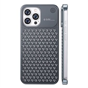 Kantlöst telefonfodral i aluminiumlegering för iPhone 14 Pro Metal Anti- Scratch Värmeavledning Telefonskal