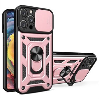 Telefonskal mot fingeravtryck för iPhone 14 Pro , Kickstand Slide Camera Protection PC + TPU Anti- Scratch Phone Cover Case