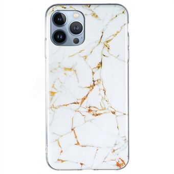 TPU-fodral för iPhone 14 Pro , IMD marmormönster Dropsäkert välskyddat mobiltelefonskal