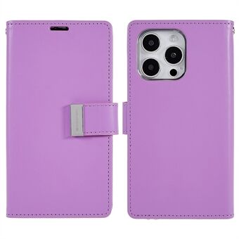 MERCURY GOOSPERY För iPhone 14 Pro s plånbok PU-läder Mobiltelefonfodral Metall Magnetlås Telefonfodral