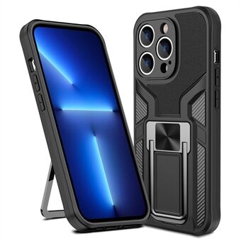 Armor Series för iPhone 14 Pro 6,1 tum Car Mount Magnetic Attraction PC + TPU Hybrid Cover Kickstand Design Skyddsfodral