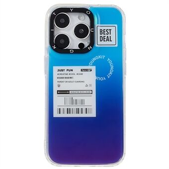 För iPhone 14 Pro  Ultra Slim Akryl+TPU telefonfodral Laser IMD-mönsterutskrift Skyddande baksida