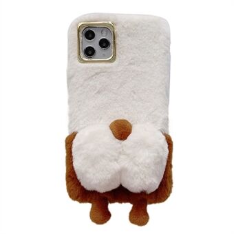 För iPhone 14 Pro s fluffigt telefonfodral Warm Plush+TPU Soft Phone Shell Cover