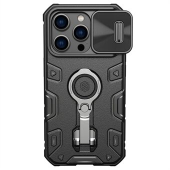 NILLKIN CamShield Armor Pro för iPhone 14 Pro Kickstand PC + TPU-telefonskydd Skjutlinsskydd Fallsäkert fodral
