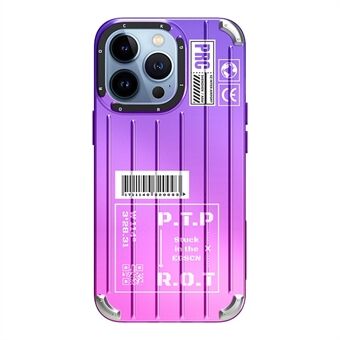 ROCK Gradient Color InShare Series för iPhone 14 Pro Bagagefodral Stripe Design Telefonfodral IMD TPU + PET Hybrid Cover