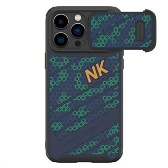 NILLKIN Magnetic Case för iPhone 14 Pro, Honeycomb Texture Sliding Camera Protection PC + TPU-fodral Kompatibel med MagSafe
